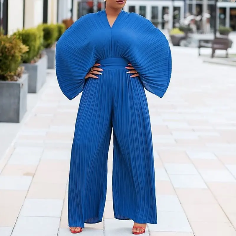 Pleated Plain Slim Wide Legs Jumpsuit Women Fashion Off Shoulder Casual OL Office Playsuits Summer Roompers Bodysuit Long Pants
Pleated Plain Slim Wide Legs Jumpsuit Women Fashion Off Shoulder Casual OL Office Playsuits Summer Roompers Bodysuit Long Pants