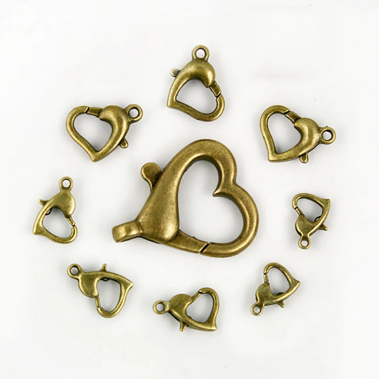 New 2015 5 different size Bronze Plated Heart Lobster Clasps Claw Jewelry Fastener Hook Finding
New 2015 5 different size Bronze Plated Heart Lobster Clasps Claw Jewelry Fastener Hook Finding