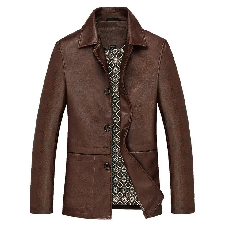 OLN New Plus Size 4XL Leather Jackets Pu Leather 2016 Spring Male Jacket Formal Men's Leather Clothing Outerwear Brown Jaket
OLN New Plus Size 4XL Leather Jackets Pu Leather 2016 Spring Male Jacket Formal Men's Leather Clothing Outerwear Brown Jaket