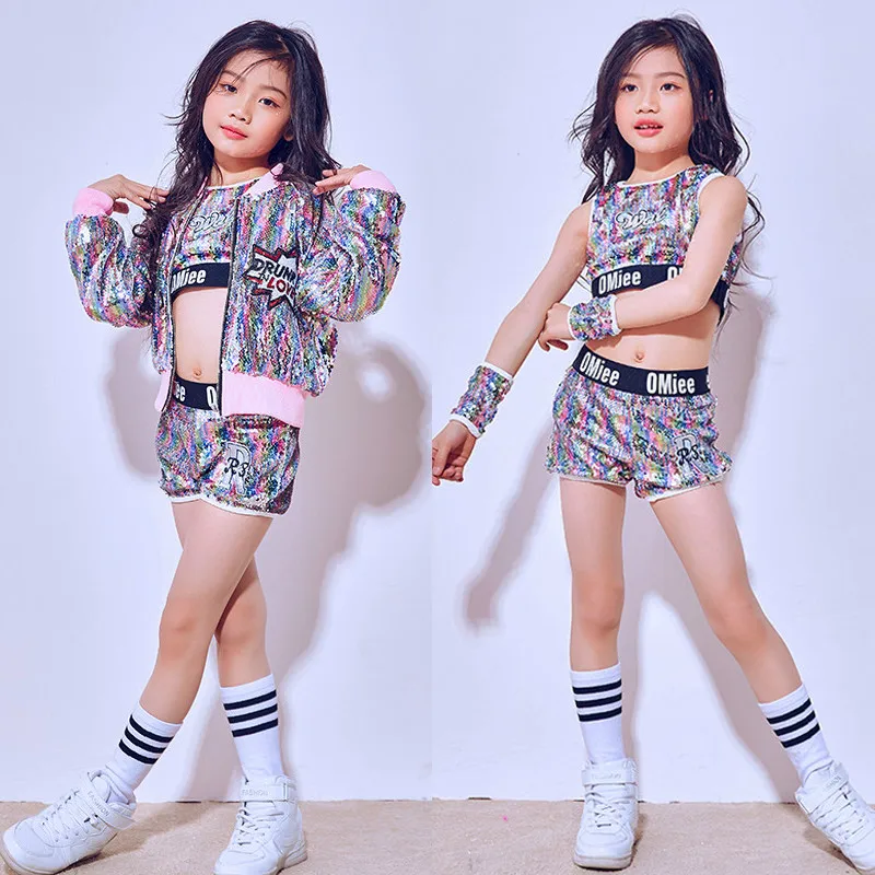 Children's Jazz Dance Costumes Fashion Hip-hop Modern Dance Costume Girls Sequin Street Dance Performance Clothes Sets
Children's Jazz Dance Costumes Fashion Hip-hop Modern Dance Costume Girls Sequin Street Dance Performance Clothes Sets