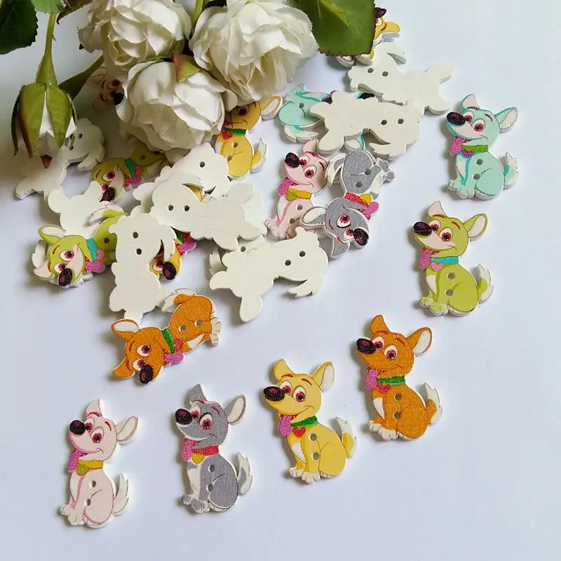 150PCs/lot Mixed Color Dog Wood Buttons For Neddlework 2 Holes Decorative Buttons for Crafts Sewing Accessories
150PCs/lot Mixed Color Dog Wood Buttons For Neddlework 2 Holes Decorative Buttons for Crafts Sewing Accessories