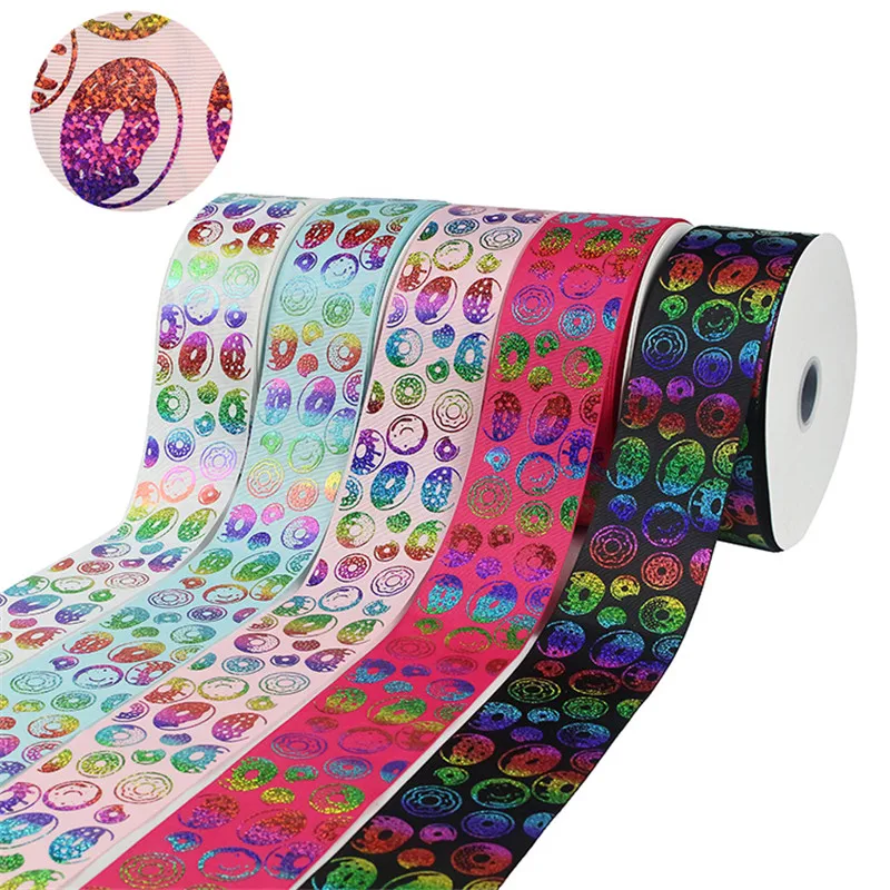 75-085030,3"75mm 50yds rainbow hologram print Donut Grosgrain ribbon DIY handmade bow headdress Accessories Gift wrapping
75-085030,3"75mm 50yds rainbow hologram print Donut Grosgrain ribbon DIY handmade bow headdress Accessories Gift wrapping
