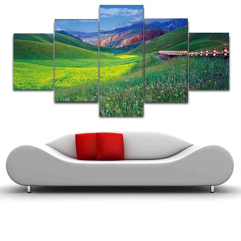 5 pieces canvas painting grassland landscap wall picture modern poster and prints for living room bedroom art murals wall chart
5 pieces canvas painting grassland landscap wall picture modern poster and prints for living room bedroom art murals wall chart