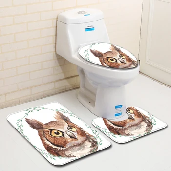 3pcs 3D Owl Pattern Bathroom Shower Bath Mat Toilet Lid Cover Bathroom Carpet Rugs Home Decoration Animal Bathroom Mat Set
3pcs 3D Owl Pattern Bathroom Shower Bath Mat Toilet Lid Cover Bathroom Carpet Rugs Home Decoration Animal Bathroom Mat Set
