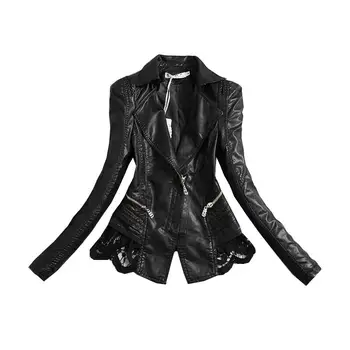 Plus Size 3XL 2018 New Fashion PU Jacket Lace Patchwork Slim Women Jacket Pu Leather V-neck Short Outwear Coat S352
Plus Size 3XL 2018 New Fashion PU Jacket Lace Patchwork Slim Women Jacket Pu Leather V-neck Short Outwear Coat S352