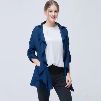 Women' Windbreakers Long Coat Turn Down Collar Trench Female Tops And Blouses Soild Women Autumn Coat Abrigos Mujer 7XL 6Q1868
Women' Windbreakers Long Coat Turn Down Collar Trench Female Tops And Blouses Soild Women Autumn Coat Abrigos Mujer 7XL 6Q1868