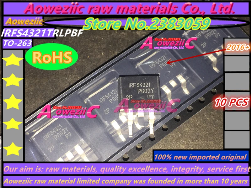 Aoweziic 2016+ 100% new original imported IRFS4321TRLPBF IRFS4321PBF IRFS4321 FS4321 TO-263 FET 150V 83A
Aoweziic 2016+ 100% new original imported IRFS4321TRLPBF IRFS4321PBF IRFS4321 FS4321 TO-263 FET 150V 83A