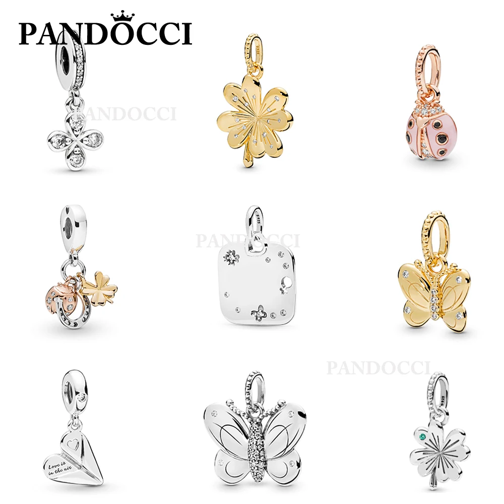 PANDOCCI 100% 925 Sterling Silver Spring Shine Four-Leaf Clover Heart Paper Plane Hanging Charm Butterfly Rose Ladybird Pendant
PANDOCCI 100% 925 Sterling Silver Spring Shine Four-Leaf Clover Heart Paper Plane Hanging Charm Butterfly Rose Ladybird Pendant