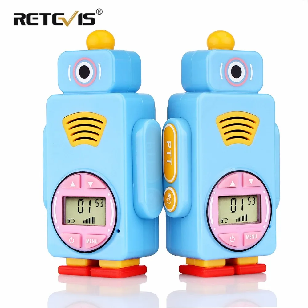 2pcs Retevis RT36 Cartoon Robot Walkie Talkie Kids Two Way Radio 0.5W VOX Flashlight Micro USB Charging Rechargeable Battery
2pcs Retevis RT36 Cartoon Robot Walkie Talkie Kids Two Way Radio 0.5W VOX Flashlight Micro USB Charging Rechargeable Battery