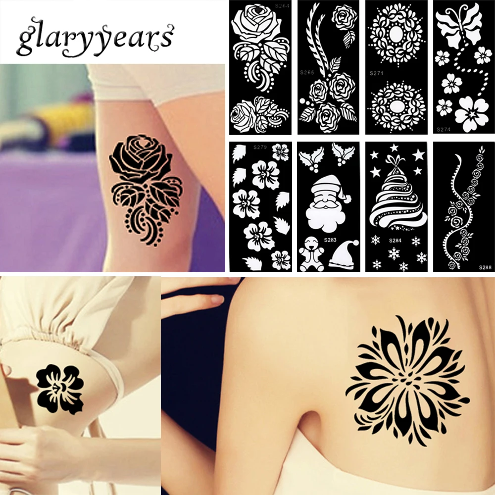 glaryyears 1 Piece Henna Tattoo Stencil Waterproof Flower Lace Design Sexy Women Body Art Tattoo Stencil Product Christmas Gifts
glaryyears 1 Piece Henna Tattoo Stencil Waterproof Flower Lace Design Sexy Women Body Art Tattoo Stencil Product Christmas Gifts