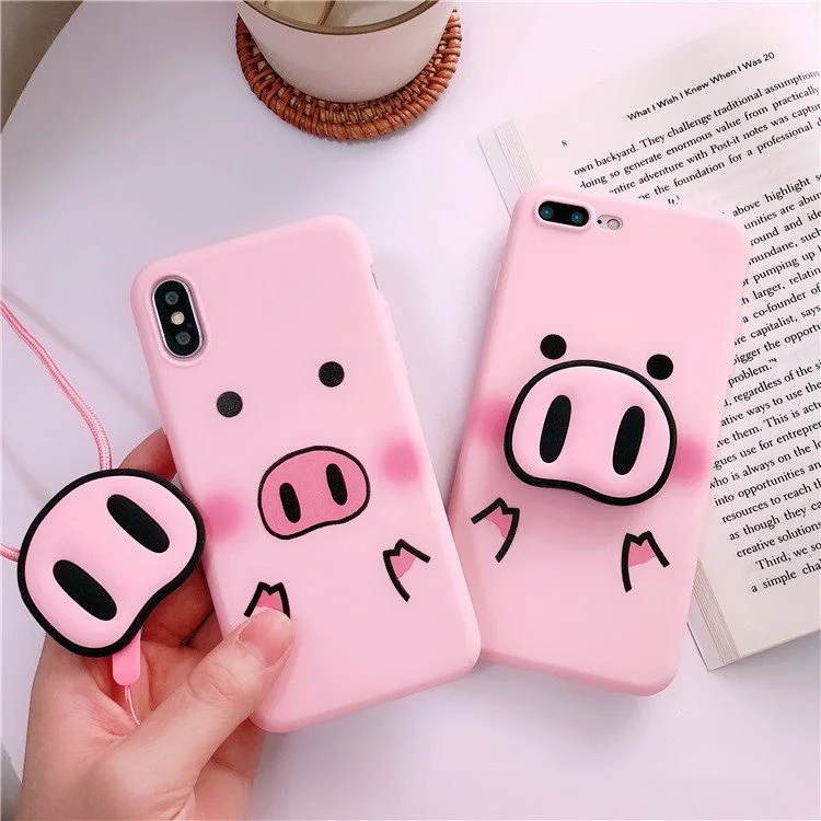 TPU Case For Xiaomi Redmi 5 Plus Note 6 Pro Note 4 4x 5A 4A Note 7 3D Pink Pig Nose Phone Holder Soft Strap Rope Silicone Cover
TPU Case For Xiaomi Redmi 5 Plus Note 6 Pro Note 4 4x 5A 4A Note 7 3D Pink Pig Nose Phone Holder Soft Strap Rope Silicone Cover
