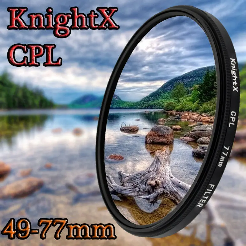 KnightX 49 - 77 MM CPL Lens Filter Accessories for NIKON d3100 d5300 d5500d 750 700d d70 d90 canon 1200d nd sony nex sony a57
KnightX 49 - 77 MM CPL Lens Filter Accessories for NIKON d3100 d5300 d5500d 750 700d d70 d90 canon 1200d nd sony nex sony a57