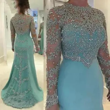 Evening Gowns Elegant Formal Evening Gown Full Sleeves vestido largo Evening Dresses Beaded Lace Sheer Back
Evening Gowns Elegant Formal Evening Gown Full Sleeves vestido largo Evening Dresses Beaded Lace Sheer Back