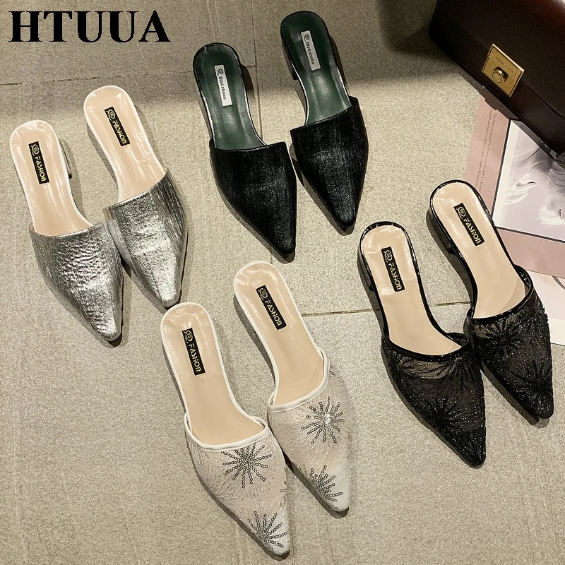 HTUUA 2019 Breathable Mesh Embroidery Mules Shoes Women Pointed Toe Slippers Small Heel Slides Summer Ladies Shoes Woman SX2520
HTUUA 2019 Breathable Mesh Embroidery Mules Shoes Women Pointed Toe Slippers Small Heel Slides Summer Ladies Shoes Woman SX2520