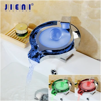 JIENI Led Solid Brass Faucet Mixer Water Faucet Chrome Brass Led Bathroom Basin Sink Faucet Waterfall Faucet
JIENI Led Solid Brass Faucet Mixer Water Faucet Chrome Brass Led Bathroom Basin Sink Faucet Waterfall Faucet