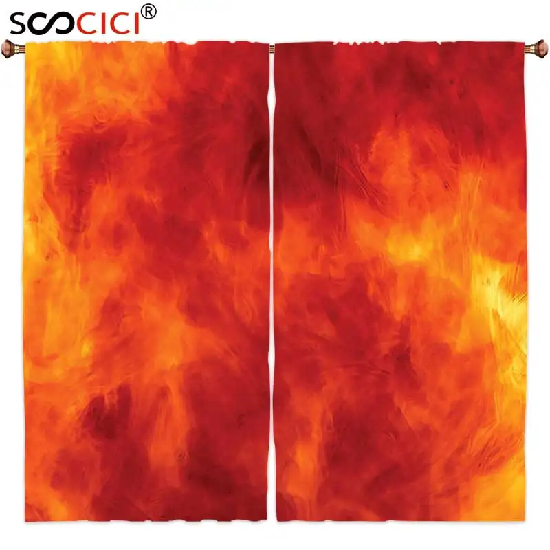 Window Curtains Treatments 2 Panels,Orange Burnt Orange Decor Graphic of Fire Explosion Bright Vibrant Hot Flames Heat Burning
Window Curtains Treatments 2 Panels,Orange Burnt Orange Decor Graphic of Fire Explosion Bright Vibrant Hot Flames Heat Burning