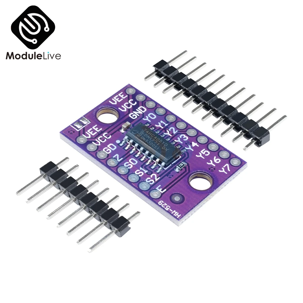 74HC4051 8-Channel-Mux 8-CH Board Analog Multiplexer Demultiplexer Module for Raspberry Pi Diy Kit Electronic PCB Board Module
74HC4051 8-Channel-Mux 8-CH Board Analog Multiplexer Demultiplexer Module for Raspberry Pi Diy Kit Electronic PCB Board Module