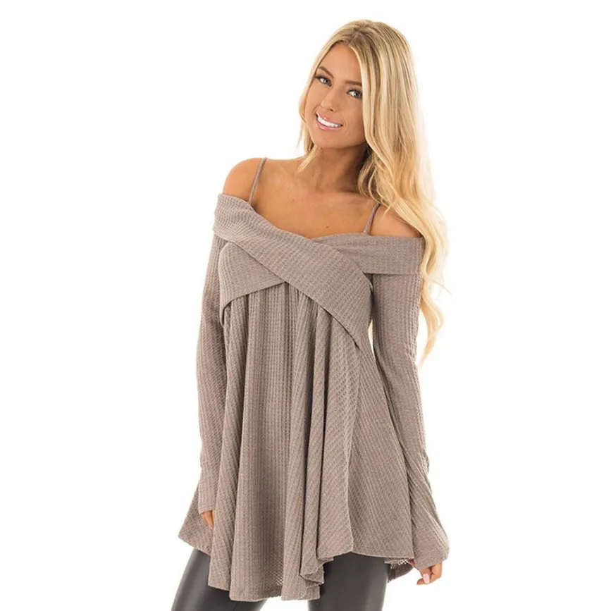 Women Sexy Club Spring Long Sweater Knitted Slash Neck Sling Pullovers Criss-cross Solid Sweater Off Shoulder Sweat Girl Tops
Women Sexy Club Spring Long Sweater Knitted Slash Neck Sling Pullovers Criss-cross Solid Sweater Off Shoulder Sweat Girl Tops