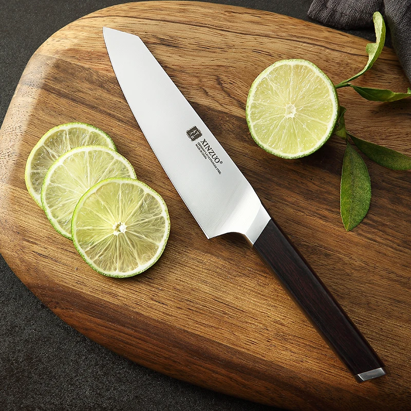 XINZUO 5" inch Utility Knife Germany 1.4116 Steel Kitchen Knives Universal Knife Stainless Steel 2018 Fruit Knives Ebony Handle
XINZUO 5" inch Utility Knife Germany 1.4116 Steel Kitchen Knives Universal Knife Stainless Steel 2018 Fruit Knives Ebony Handle