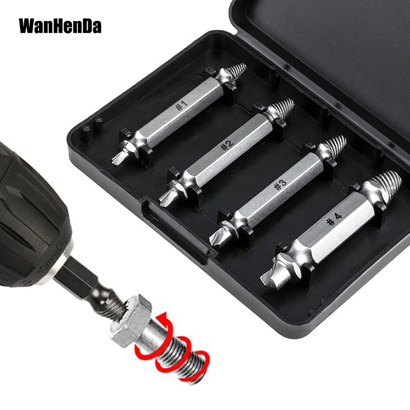4pcs Metal drill set Screw Extractor Drill Bits Guide Set Bolt Stud Stripped Screw Remover Tool wood drill
4pcs Metal drill set Screw Extractor Drill Bits Guide Set Bolt Stud Stripped Screw Remover Tool wood drill