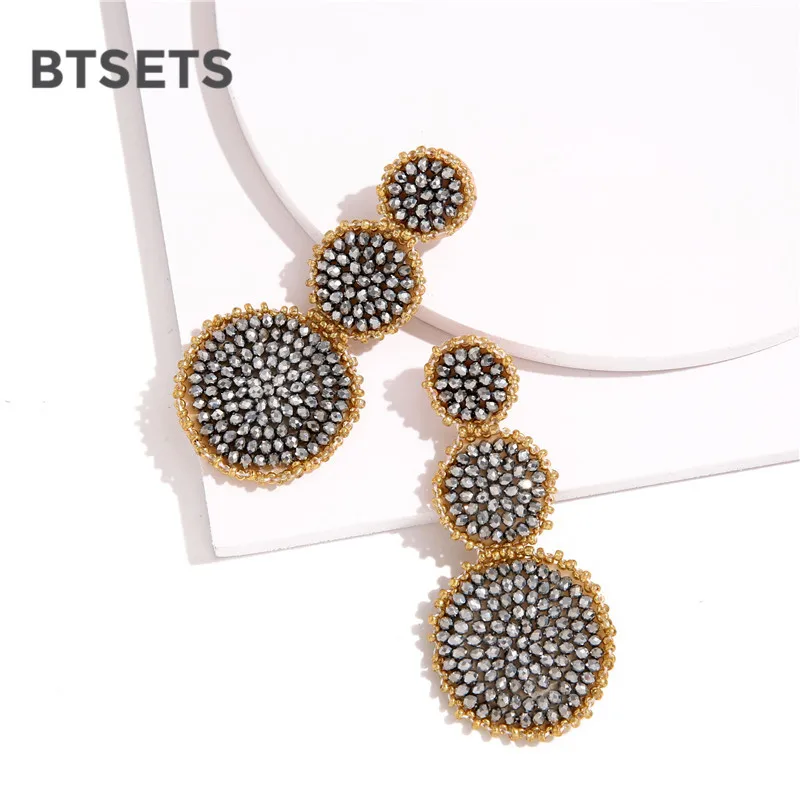Hot sale Fashion Women Drop Dangle Earrings Bohemian Beaded Multicolored Round Statement Earrings Party Gifts Wholesale
Hot sale Fashion Women Drop Dangle Earrings Bohemian Beaded Multicolored Round Statement Earrings Party Gifts Wholesale