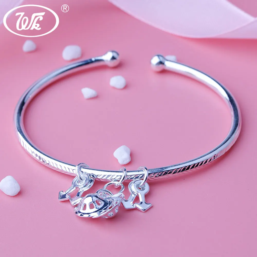 WK Fashion Real Pure 990 Sterling Silver Bracelet Bangle 0pen Beaded Bracelets Bangles Jewelry For Girls Wholesale W4 BL75159Y
WK Fashion Real Pure 990 Sterling Silver Bracelet Bangle 0pen Beaded Bracelets Bangles Jewelry For Girls Wholesale W4 BL75159Y