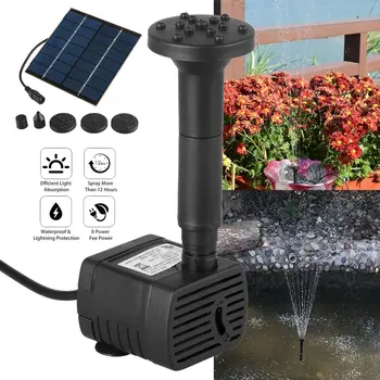 Solar Power Fountain Water Pump Panel Kit Pool Home Garden Fish Pond Waterpump Aquarium Brushless Pump Water Pumps 7V 1.2W 
Solar Power Fountain Water Pump Panel Kit Pool Home Garden Fish Pond Waterpump Aquarium Brushless Pump Water Pumps 7V 1.2W