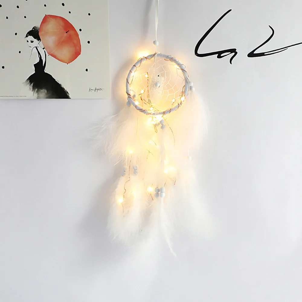 Home Decor 20LED Dreamcatcher 2 Meter Lighting Girl Room Bell Feather Beads Bedroom Romantic Dream Catcher Wall Hanging k3
Home Decor 20LED Dreamcatcher 2 Meter Lighting Girl Room Bell Feather Beads Bedroom Romantic Dream Catcher Wall Hanging k3