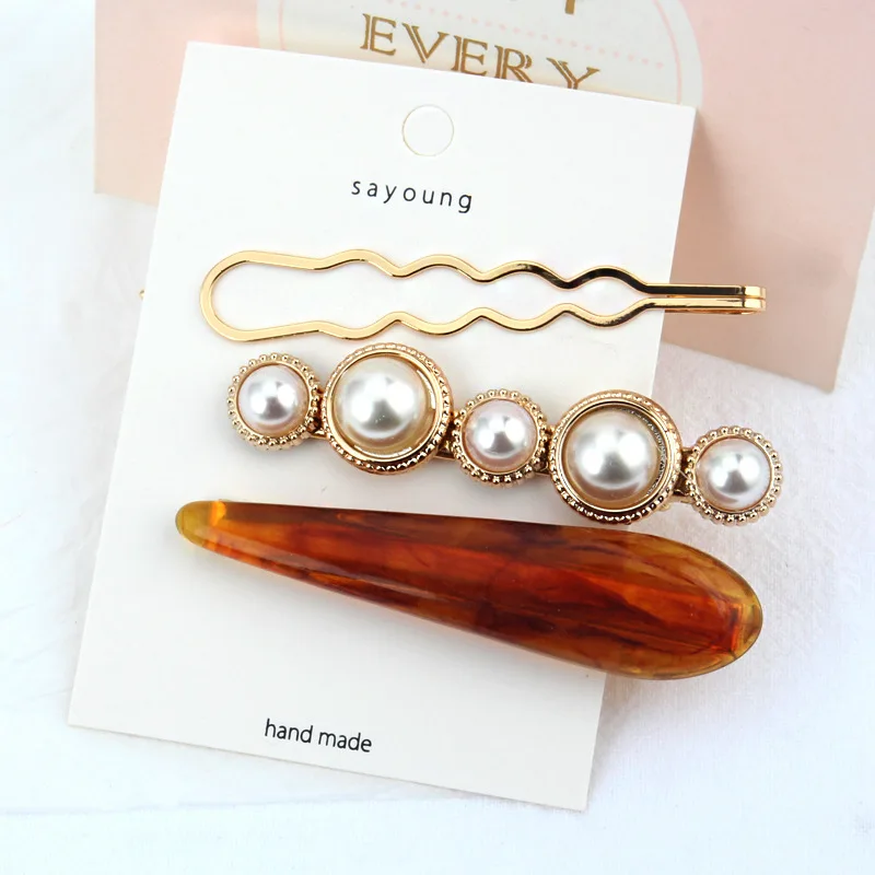 3Pcs Hair Accessories Sweet Women Pearl Hair Clip Hair Barrette Stick Metal Hair Grips For Women Girls Hairpin Styling Tools
3Pcs Hair Accessories Sweet Women Pearl Hair Clip Hair Barrette Stick Metal Hair Grips For Women Girls Hairpin Styling Tools