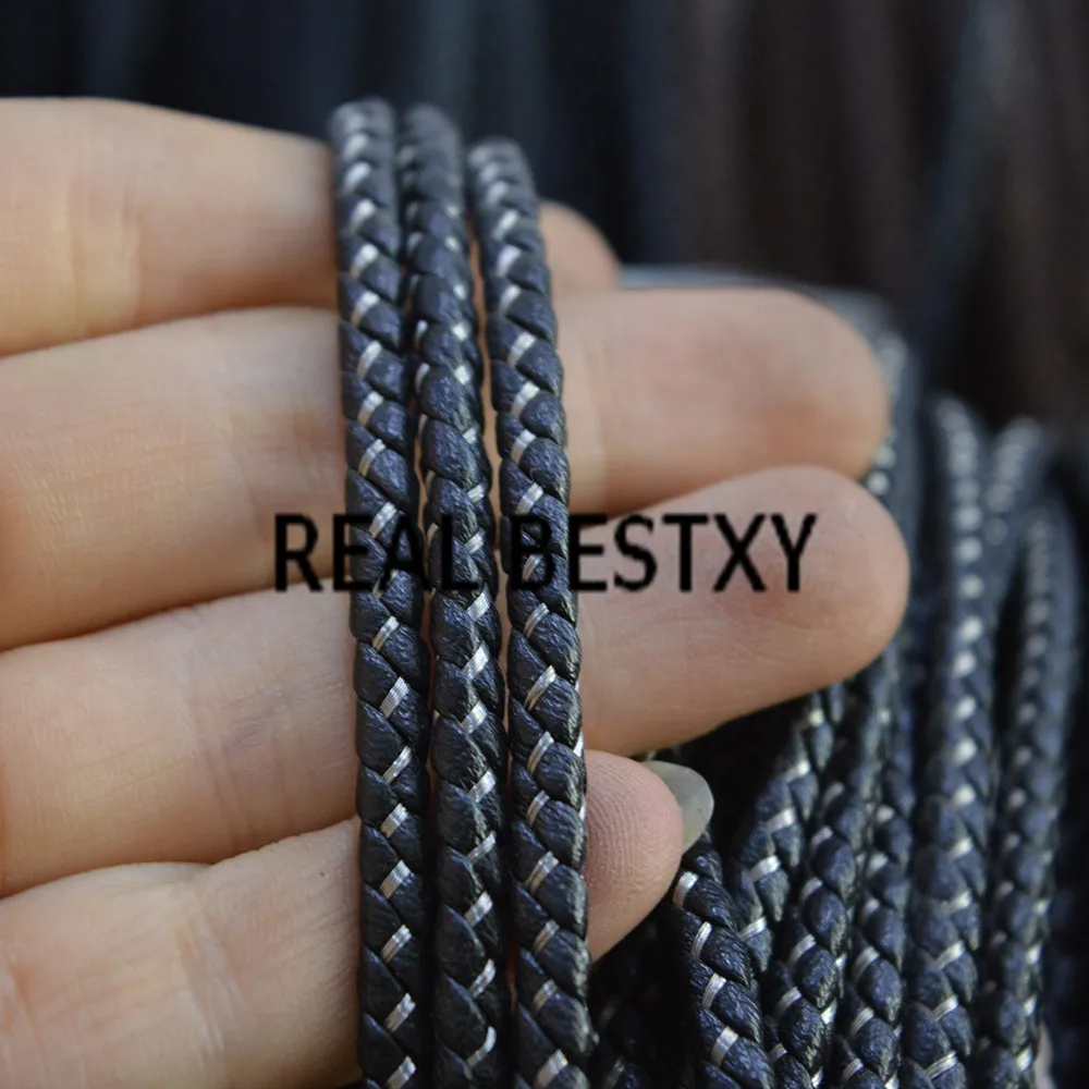 REAL BESTXY 5m/lot 4mm/black Braided leather Cord Leather DIY Handmade Beading Bracelet Jewelry Making Round Thread with wire
REAL BESTXY 5m/lot 4mm/black Braided leather Cord Leather DIY Handmade Beading Bracelet Jewelry Making Round Thread with wire