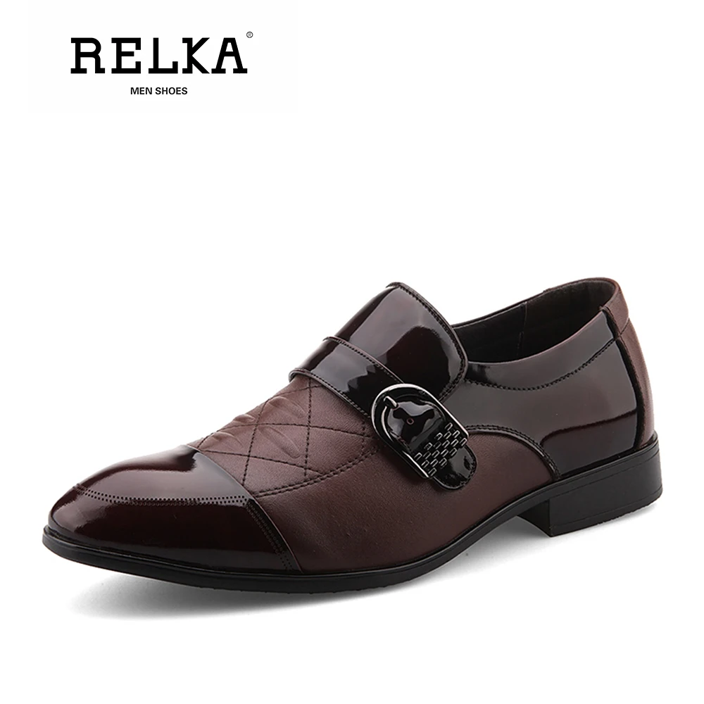 RELKA Luxury Men Handmade Leather Shoe High Quality Genuine Leather Retro Square Toe Soft Low Heel Shoes Buckle Fashion Shoe N31
RELKA Luxury Men Handmade Leather Shoe High Quality Genuine Leather Retro Square Toe Soft Low Heel Shoes Buckle Fashion Shoe N31