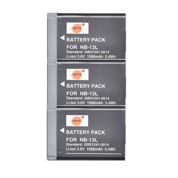 DSTE 3x NB-13L Replacement Li-ion Battery for Canon G5X,G5X Mark II,G7X,G7X Mark II,G9X,G9X Mark II,SX620HS,SX720HS,SX730HS
DSTE 3x NB-13L Replacement Li-ion Battery for Canon G5X,G5X Mark II,G7X,G7X Mark II,G9X,G9X Mark II,SX620HS,SX720HS,SX730HS