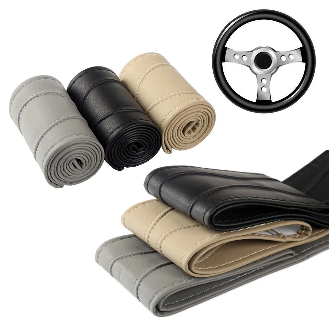 Dewtreetali Car Steering Wheel Cover Hand-sewing Durable DIY Cover with Thread Needle Car-styling for Passat BMW Ford Focus 2
Dewtreetali Car Steering Wheel Cover Hand-sewing Durable DIY Cover with Thread Needle Car-styling for Passat BMW Ford Focus 2