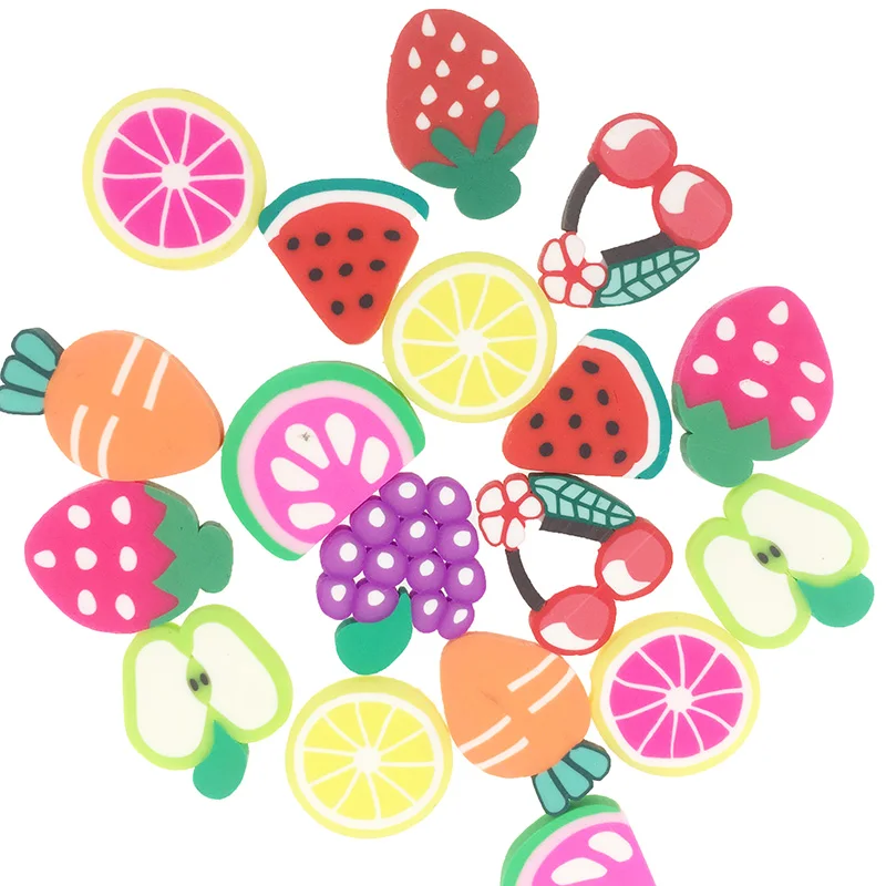 20Pcs/Lot Soft Pottery Fruit slices Filler For Nails Art Tips Slime Fruit For Kids DIY slime Accessories Supplies Decor
20Pcs/Lot Soft Pottery Fruit slices Filler For Nails Art Tips Slime Fruit For Kids DIY slime Accessories Supplies Decor
