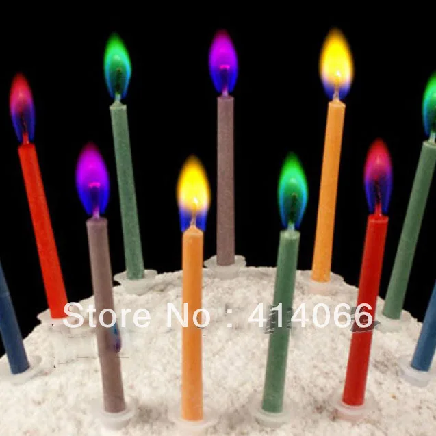 Image 5Packs wholesale Magic Colored Flames Candle, Magic Birthday Party Decoration (5pcs pack)FreeShipping