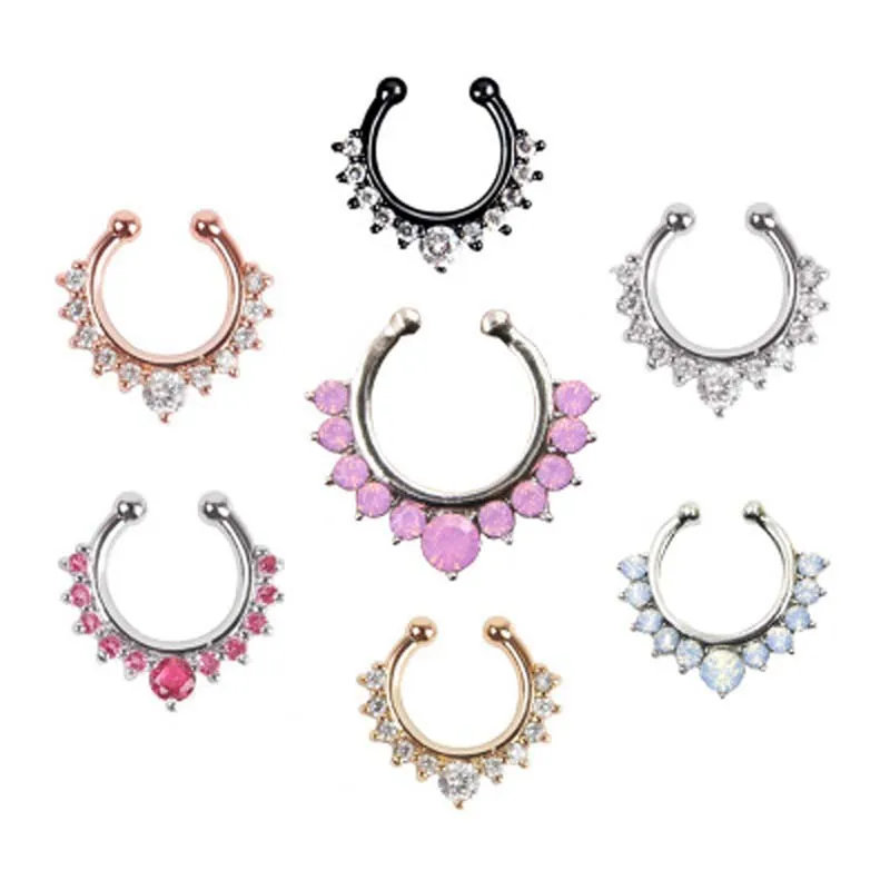 Amazing 7 Style Non-Piercing Fake Septum CZ Nose Body Jewelry Popular Designs Fake Clip On Nose Rings Piercing Nariz Fakes Studs
Amazing 7 Style Non-Piercing Fake Septum CZ Nose Body Jewelry Popular Designs Fake Clip On Nose Rings Piercing Nariz Fakes Studs