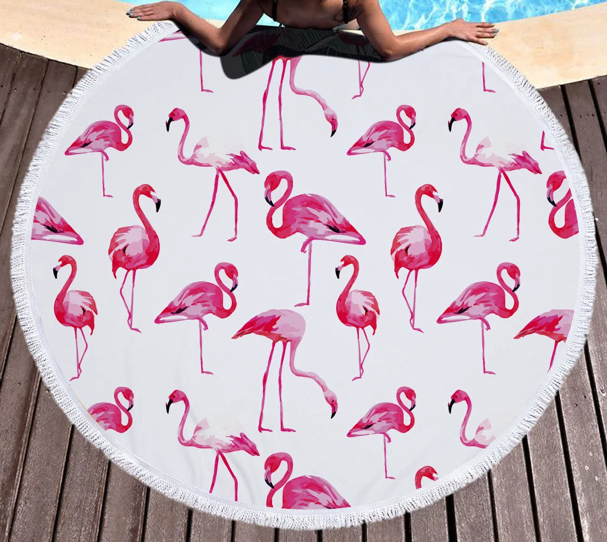 Hot Tropical Flamingo Round Beach Cover Up Beach Mat Towel Shawl Yoga Mat Summer Sarong Cloak Camping Mat 
Hot Tropical Flamingo Round Beach Cover Up Beach Mat Towel Shawl Yoga Mat Summer Sarong Cloak Camping Mat