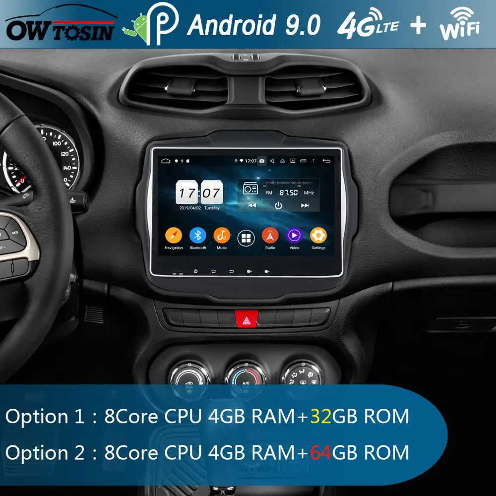 10.1" IPS Android 9.0 Octa Core 4G RAM+64G ROM Car DVD Radio Player GPS For Jeep Renegade 2016 2017 2018 DSP CarPlay Parrot BT
10.1" IPS Android 9.0 Octa Core 4G RAM+64G ROM Car DVD Radio Player GPS For Jeep Renegade 2016 2017 2018 DSP CarPlay Parrot BT
