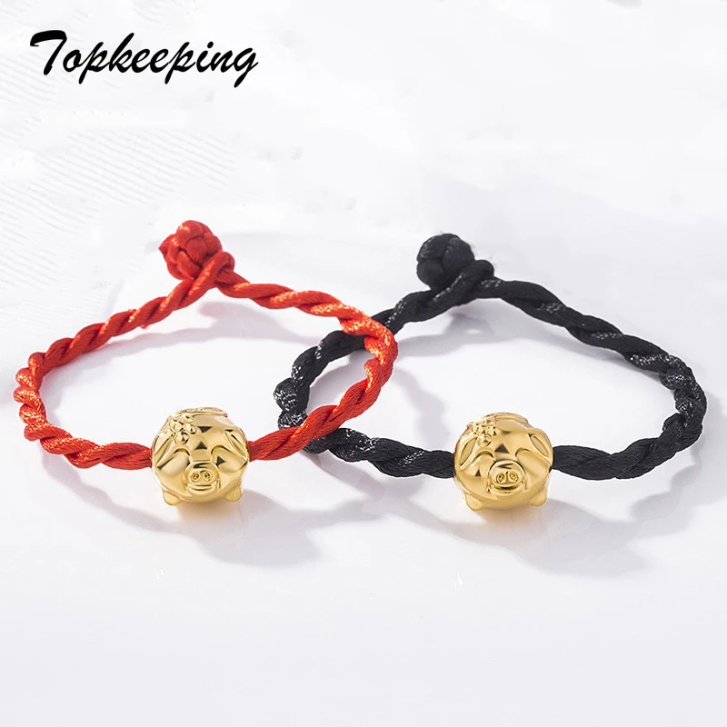 The Birth Year Birthday Presents Unisex Gold Color Small Pig Zodiac Red & Black Rope Bracelets Jewelry Lovers Handmade Gift Sale
The Birth Year Birthday Presents Unisex Gold Color Small Pig Zodiac Red & Black Rope Bracelets Jewelry Lovers Handmade Gift Sale