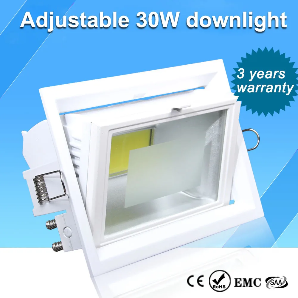 DHL ship adjustable 60degree 20W 30W rectangle Led COB downlight Led Recessed lamp Led Bulb 85-265V led light with led driver
DHL ship adjustable 60degree 20W 30W rectangle Led COB downlight Led Recessed lamp Led Bulb 85-265V led light with led driver