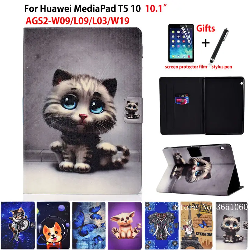 Cute Cat Case For Huawei MediaPad T5 10 AGS2-W09/L09/L03/W19 10.1" Cover Funda Silicone PU Leather Flip Stand Skin Capa +Gift
Cute Cat Case For Huawei MediaPad T5 10 AGS2-W09/L09/L03/W19 10.1" Cover Funda Silicone PU Leather Flip Stand Skin Capa +Gift