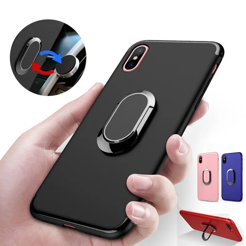 For iPhone 8 7 6 6s Plus X Case Luxury Silicone Shockproof Cover With Magnetic Car Metal Finger Holder Ring Stand For iPhone X
For iPhone 8 7 6 6s Plus X Case Luxury Silicone Shockproof Cover With Magnetic Car Metal Finger Holder Ring Stand For iPhone X