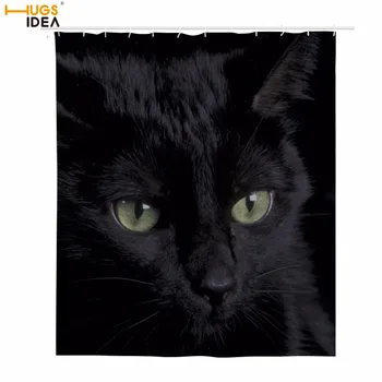 HUGSIDEA Black Cat Printed Shower Curtain Waterproof Polyester Bathroom Shower Curtains Fabric Bath Blackout Curtain Home Decor
HUGSIDEA Black Cat Printed Shower Curtain Waterproof Polyester Bathroom Shower Curtains Fabric Bath Blackout Curtain Home Decor