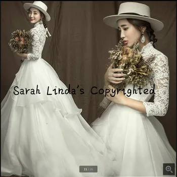 2016 free shipping-wholesale white lace organza 3/4 sleeve wedding dress ball gown princess formal bride gowns hot sale
2016 free shipping-wholesale white lace organza 3/4 sleeve wedding dress ball gown princess formal bride gowns hot sale
