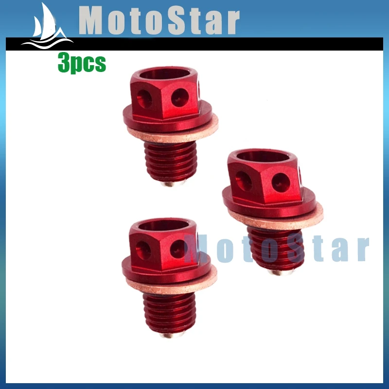 3pcs Oil Magnetic Drain Bolt Plug For Engine Lifan YX Zongshen Loncin Pit Dirt Bike 50cc 70cc 90cc 110cc 125cc 140cc 150cc 160cc
3pcs Oil Magnetic Drain Bolt Plug For Engine Lifan YX Zongshen Loncin Pit Dirt Bike 50cc 70cc 90cc 110cc 125cc 140cc 150cc 160cc