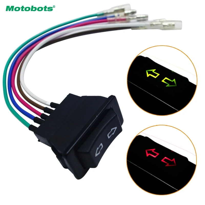 MOTOBOTS 1set 5Pin 20A 24V/12V Window Switch Button With Red/Green LED Light Wire Adapter for Universal All Autos #CA4538
MOTOBOTS 1set 5Pin 20A 24V/12V Window Switch Button With Red/Green LED Light Wire Adapter for Universal All Autos #CA4538
