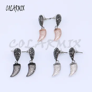 Metal tiny Corn earrings mix color cattle earrings Pave zircon metal earrings wholesale jewelry earrings for lady 3899
Metal tiny Corn earrings mix color cattle earrings Pave zircon metal earrings wholesale jewelry earrings for lady 3899