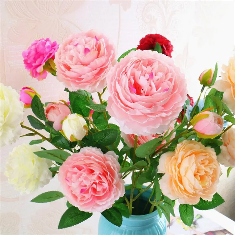 Flone Artificial Western Rose Flower 3 Head Simulation Rose Flower Bouquet Fake Flowers Branch Wedding Home Party Decor Art
Flone Artificial Western Rose Flower 3 Head Simulation Rose Flower Bouquet Fake Flowers Branch Wedding Home Party Decor Art