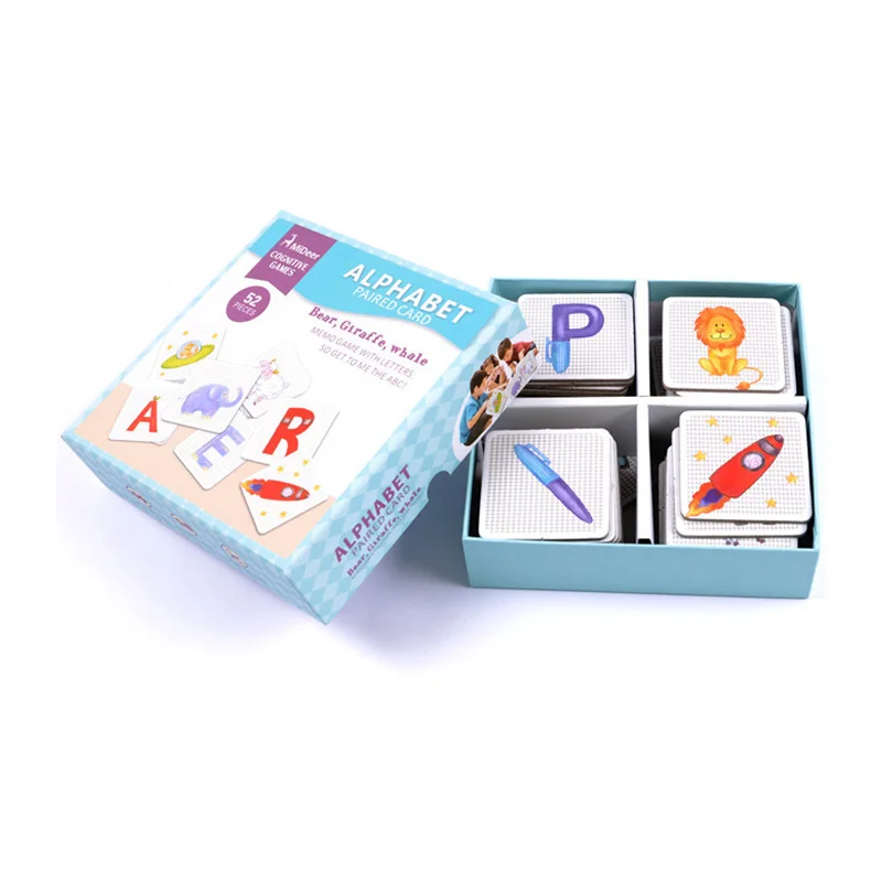 52pcs/set Children Paper Alphabet Paired Cards Baby Learning Cognitive Game Associative Memory Toys Animal Puzzle
52pcs/set Children Paper Alphabet Paired Cards Baby Learning Cognitive Game Associative Memory Toys Animal Puzzle
