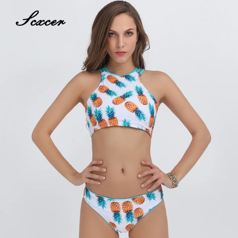 Sexcer New Hater Bikini Cut Out Printed Pineapple Swimwear Women Sexy Swim Biquini for Girl Maillot De Bain Bandage Bathing Suit 
Sexcer New Hater Bikini Cut Out Printed Pineapple Swimwear Women Sexy Swim Biquini for Girl Maillot De Bain Bandage Bathing Suit